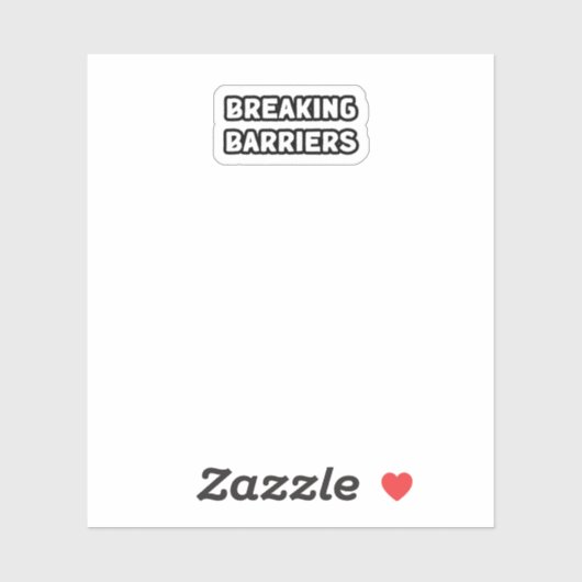 Sticker Briser les obstacles surmonter les obstacles perce (Feuille)
