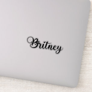 Sticker Britney Nom - Calligraphie manuscrite