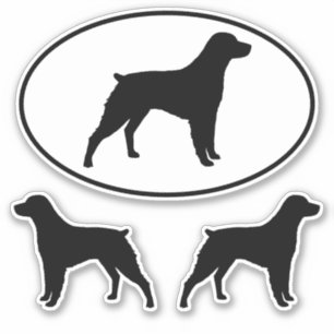 Sticker Brittany Spaniel Chien Silhouettes Ensemble d'auto