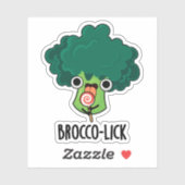 Sticker Brocco lick Funny Veggie Broccoli Pun (Feuille)