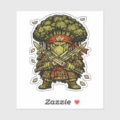 Sticker Broccoli Bushido — Protecteur de la Forêt (Feuille)
