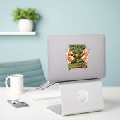 Sticker Broccoli Bushido – PROTÉGEZ LES FORÊTS Héros (Ordinateur portable sur le bureau)