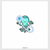 Sticker broche de sécurité bleue (Feuille)