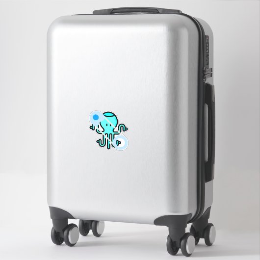 Sticker broche de sécurité bleue (Sur valise)