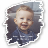 Sticker Brochures & Texte blanc simple mignon Photo Vinyl (Devant)