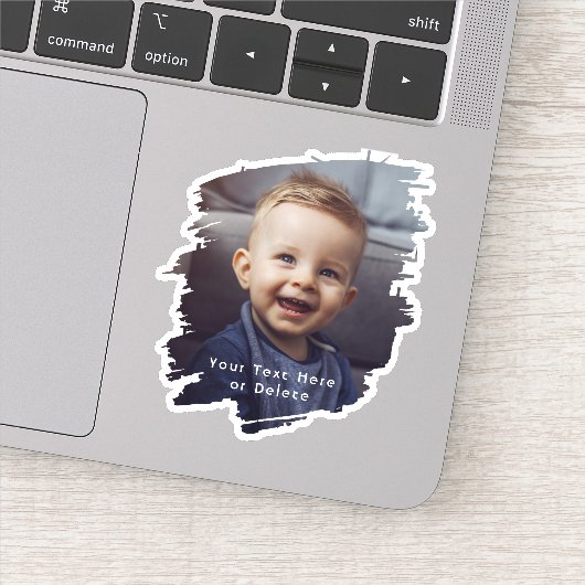 Sticker Brochures & Texte blanc simple mignon Photo Vinyl (Détail)