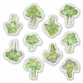 Sticker Brocoli aquarelle (Devant)