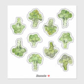 Sticker Brocoli aquarelle (Feuille)