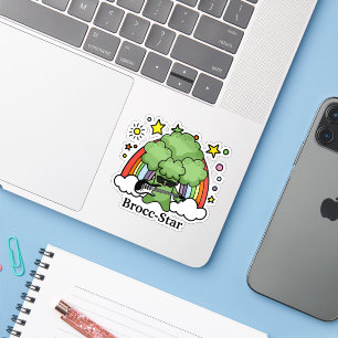 Sticker Brocoli vert Brocc, rock Star