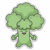Sticker Brocoli Vert Heureux (Devant)