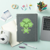Sticker Brocoli Vert Heureux (Couverture iPad)