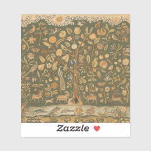 Sticker Broderie Anglaise Antique sur Canevas : Arbre de V