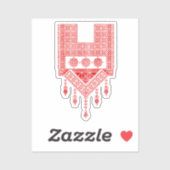 Sticker Broderie traditionnelle de la Croix de Tatreez Rou (Feuille)