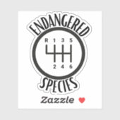 Sticker Brodeur de Stick Shift (Feuille)