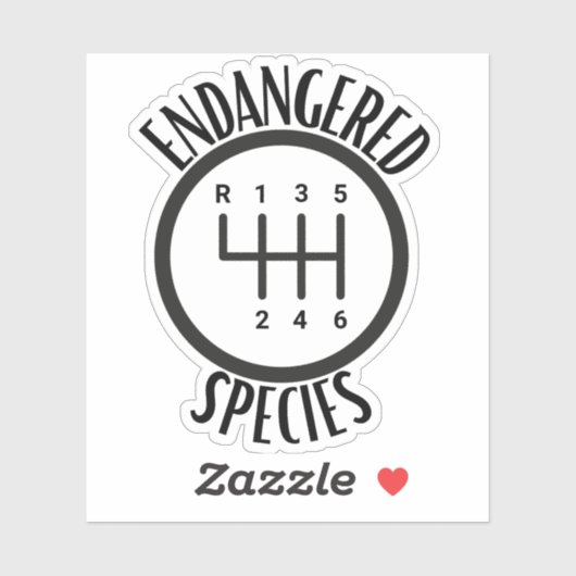 Sticker Brodeur de Stick Shift (Feuille)