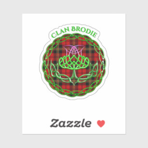 Sticker Brodie Scottish Tartan Celtic Thistle