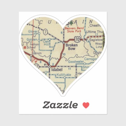 Sticker Broken Bow Oklahoma (Feuille)