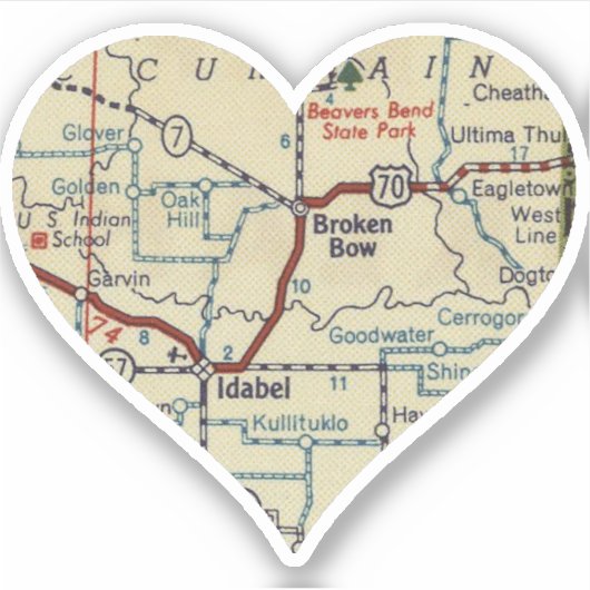 Sticker Broken Bow Oklahoma (Devant)