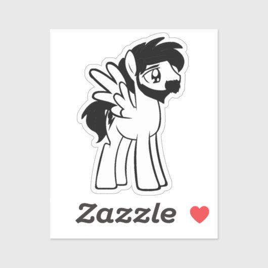 Sticker Bronie à oreilles avec ailes 2x2 (Feuille)