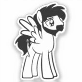 Sticker Bronie à oreilles avec ailes 2x2 (Recto)