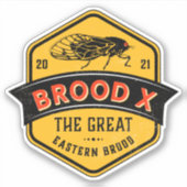 Sticker Brood X Cicadas Le Grand Brood De L'Est (Devant)