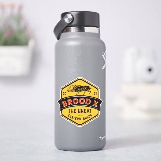 Sticker Brood X Cicadas Le Grand Brood De L'Est (HydroFlask)