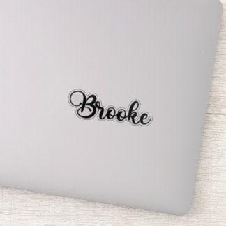 Sticker Brooke Nom - Calligraphie manuscrite