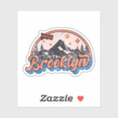 Sticker Brooklyn, Connecticut (Feuille)