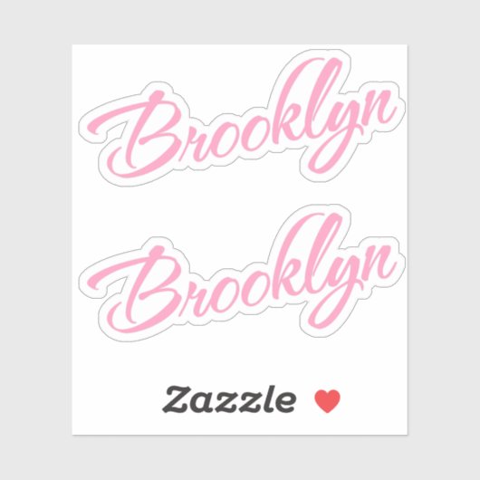 Sticker Brooklyn nom x2 vinyle (Feuille)