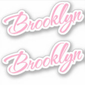 Sticker Brooklyn nom x2 vinyle (Devant)