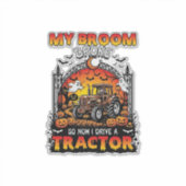 Sticker Broom Broke Tractor Halloween Witch Ghosts_1 (Devant)