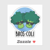 Sticker Bros-coli Fantaisie Veggie Brocoli Pun (Feuille)