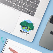 Sticker Bros-coli Fantaisie Veggie Brocoli Pun (Ordinateur portable avec iPhone)