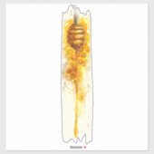 Sticker Brosse à trait de miel doré (Feuille)