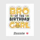 Sticker Brother 1er anniversaire fille Giraffe Theme Party (Feuille)