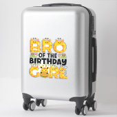 Sticker Brother 1er anniversaire fille Giraffe Theme Party (Sur valise)