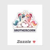Sticker Brother-corn Unicorn Matching Family Pajama Christ (Feuille)