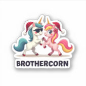Sticker Brother-corn Unicorn Matching Family Pajama Christ (Devant)