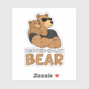 Sticker Brother In Law Bear avec Bear Cub