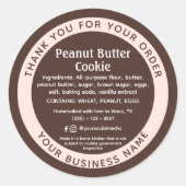 Sticker Brown à base d'ingrédients de gâteau de cu (Devant)