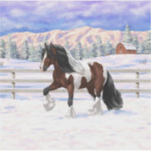 Sticker Brown Bay Gypsy Vanner Draft Horse (Devant)