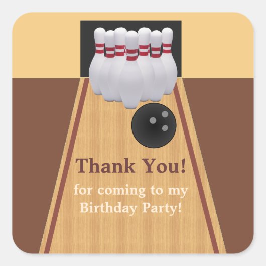 Sticker Brown Bowling Anniversaire (Devant)