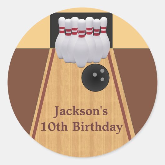 Sticker Brown Bowling Anniversaire (Devant)