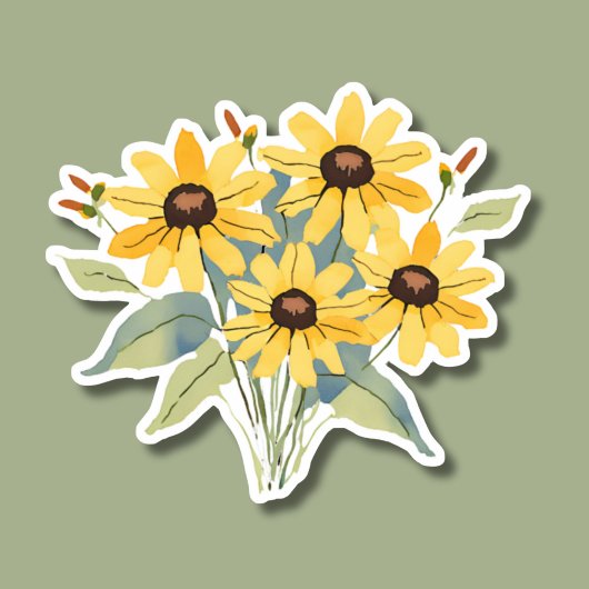 Sticker Brown Eyed Susan Waterproof