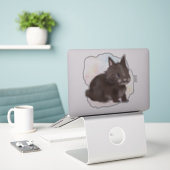 Sticker Brown lionhead watercolor (Ordinateur portable sur le bureau)