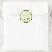 Sticker Brown Polka Dot et Green Baby Carrier (Sac)