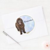 Sticker Brown pour portrait de Terre-Neuve (Enveloppe)