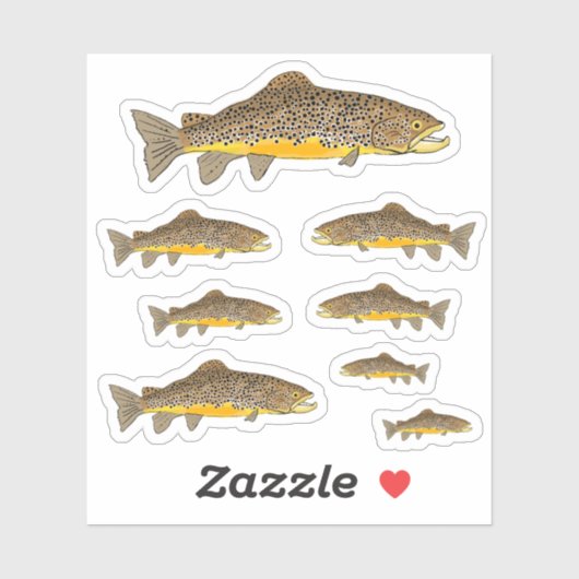 Sticker Brown Trout (Feuille)