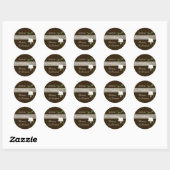 Sticker Brown vert ivoire saignant coeur 1,5" (Feuille)