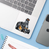 Sticker Broyeur de os Hot Rod (Ordinateur portable avec iPhone)